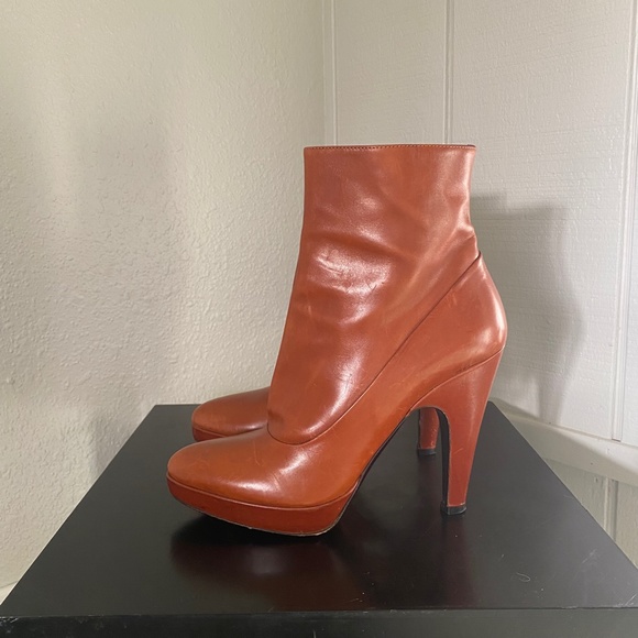 Prada Leather Brown Ankle Boots - Picture 4 of 12